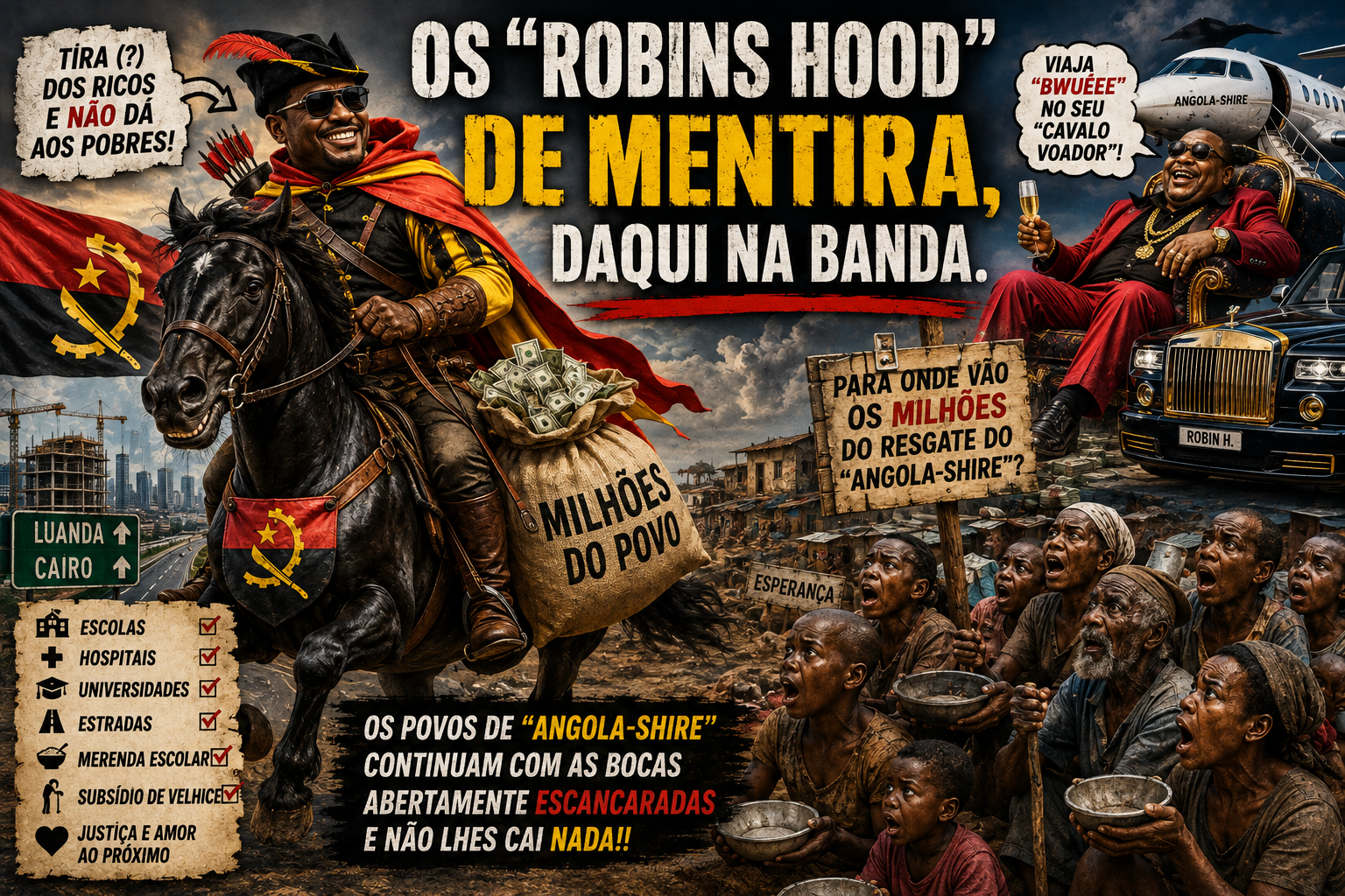 Os "Robins Hood" de mentira, daqui na banda.